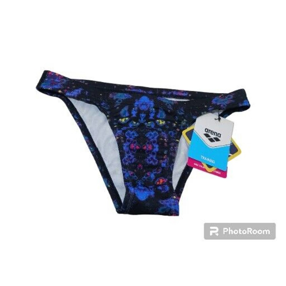 Women's Arena Training BIKINI BOTTOM Swimming Size 26 Tie Dye Purple Mango NEW